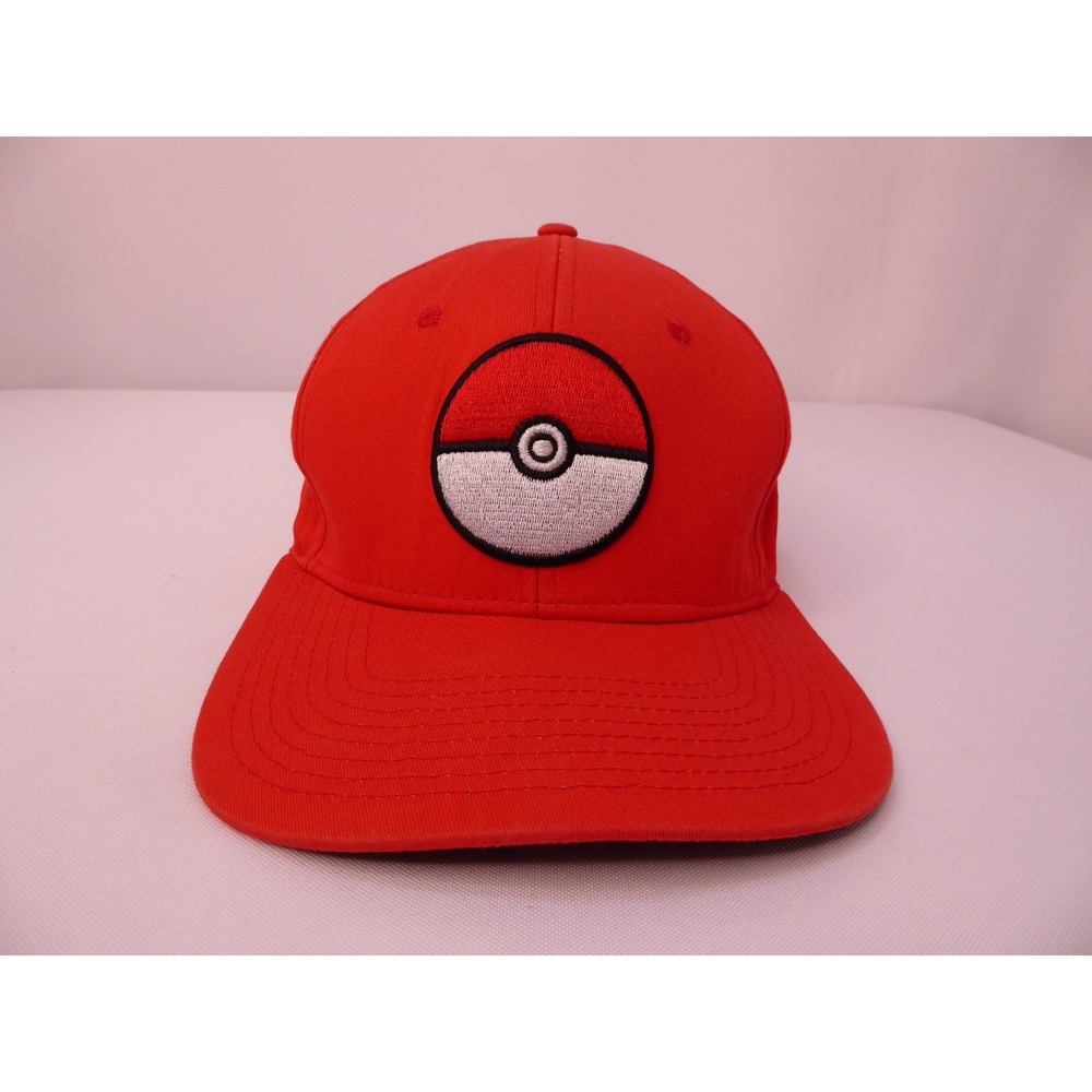 Pokemon Poke Ball Pokeball Orange Snapback Hat Cap